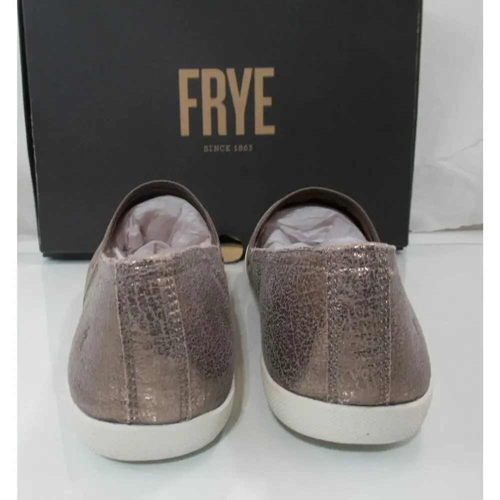 Women's Frye Melanie Slip On Flat Shoes Sneaker Pewter Size 9